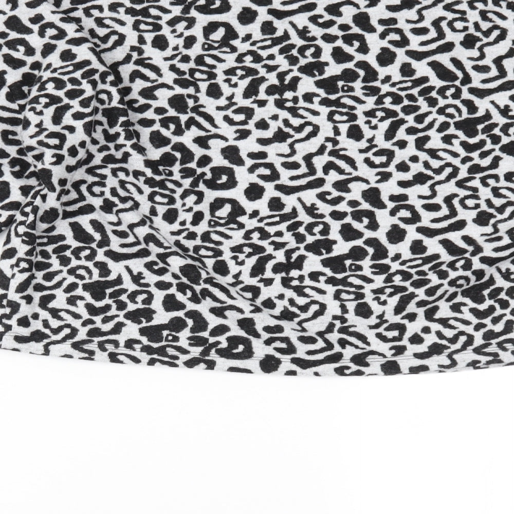 George Womens Grey Animal Print  Pullover Jumper Size M