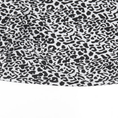 George Womens Grey Animal Print  Pullover Jumper Size M