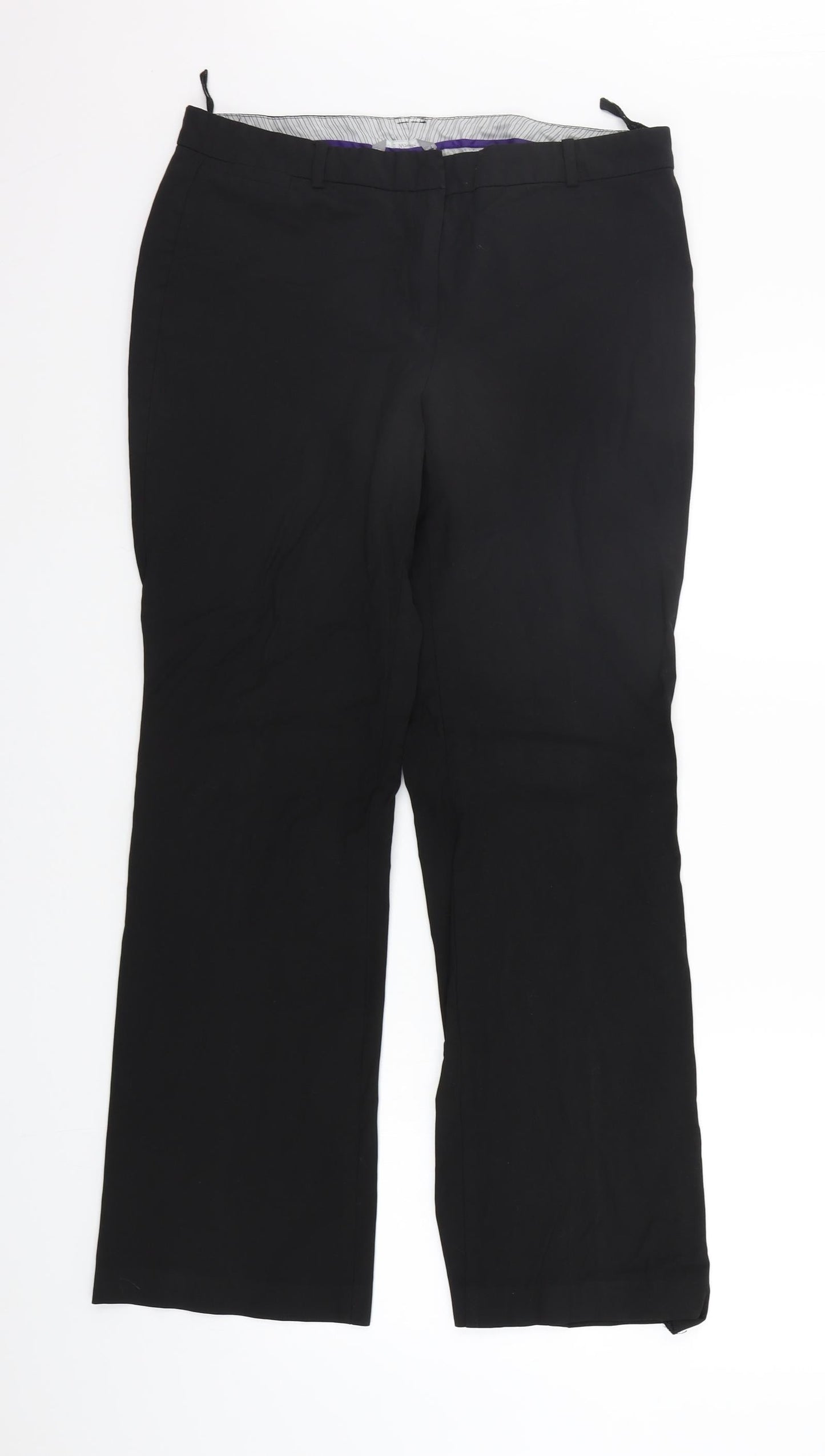 Womens UK Size 12 Marks and Spencer Regular Fit  Black Trousers