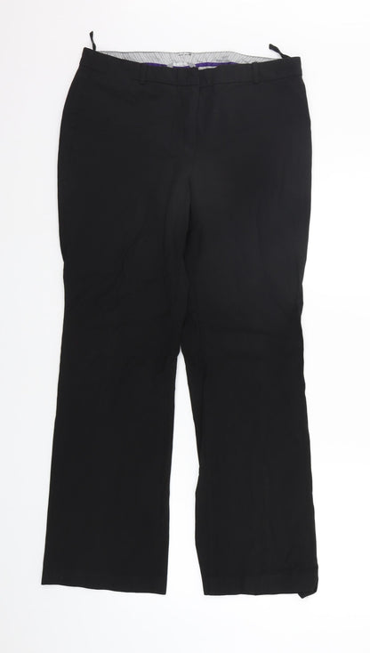 Womens UK Size 12 Marks and Spencer Regular Fit  Black Trousers