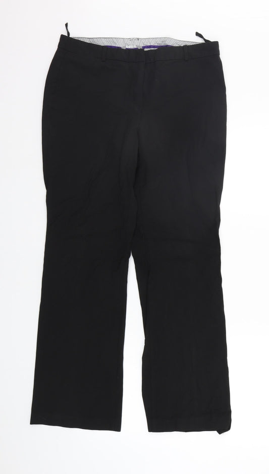 Womens UK Size 12 Marks and Spencer Regular Fit  Black Trousers