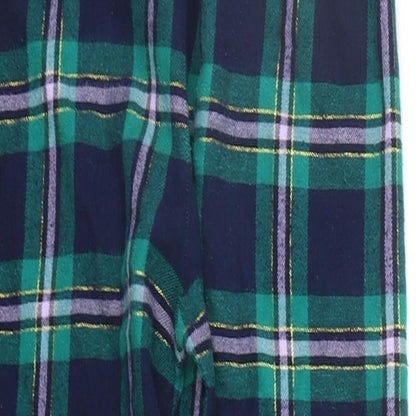 Marks and Spencer Girls Green Check  Top Lounge Pants Size 10-11 Years  - Elasticated Waist