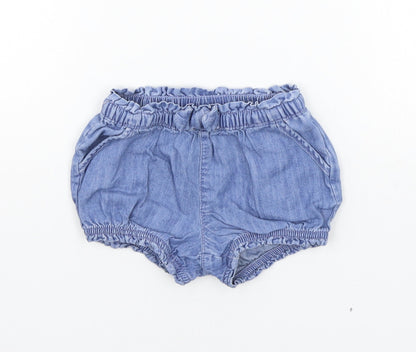 Gap Girls Blue   Cropped Trousers Size 9-12 Months  - Elasticated Waist