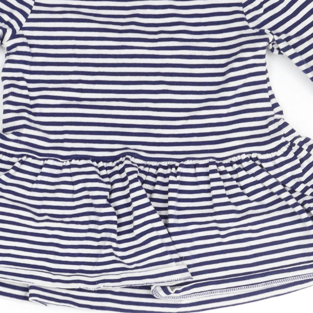F&F Boys Blue Striped  T-Shirt Dress  Size 18-24 Months