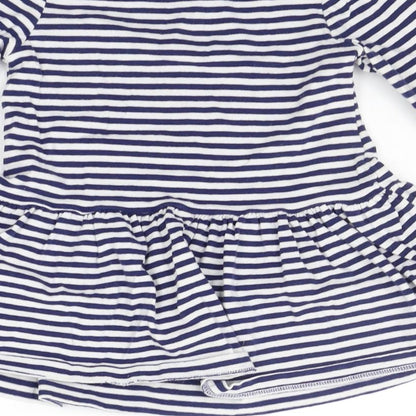 F&F Boys Blue Striped  T-Shirt Dress  Size 18-24 Months
