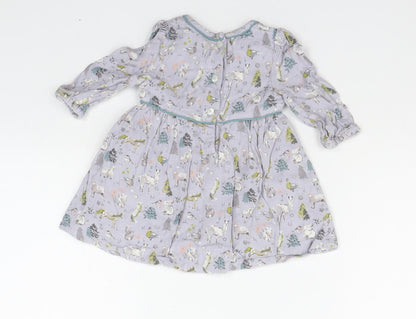 Monsoon Baby Blue Geometric  A-Line  Size 0-3 Months