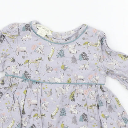Monsoon Baby Blue Geometric  A-Line  Size 0-3 Months