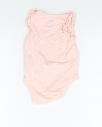Gap Baby Pink   Babygrow One-Piece Size 6-9 Months  - details on chest