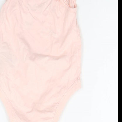 Gap Baby Pink   Babygrow One-Piece Size 6-9 Months  - details on chest
