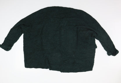 Womens UK Size XS ICHI Green Cardigan Jumper
