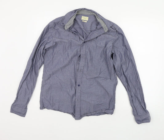 Selected Mens Blue    Button-Up Size 16