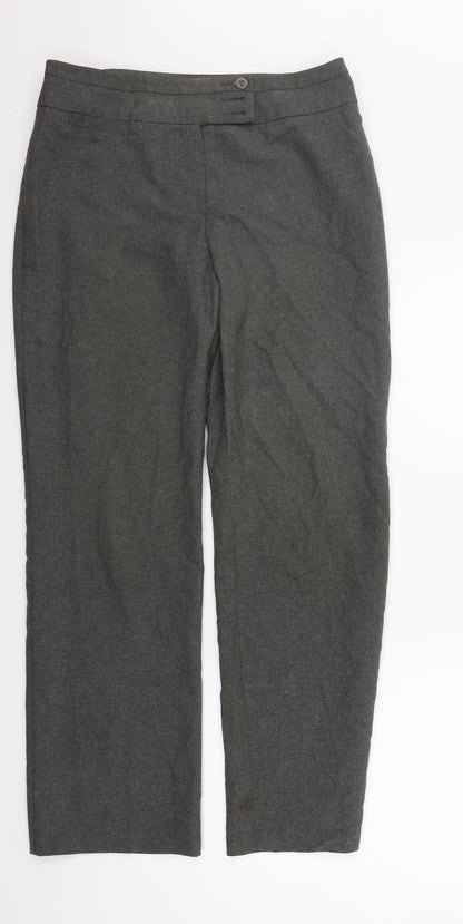 Womens UK Size 12 Marks and Spencer Regular Fit  Grey Trousers