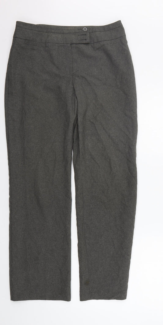 Womens UK Size 12 Marks and Spencer Regular Fit  Grey Trousers