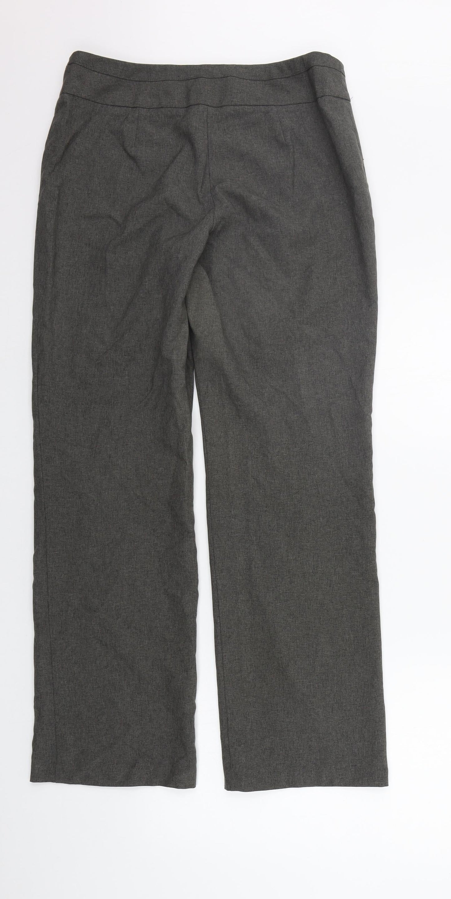 Womens UK Size 12 Marks and Spencer Regular Fit  Grey Trousers