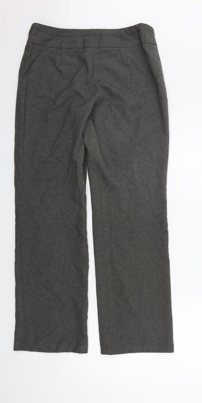 Womens UK Size 12 Marks and Spencer Regular Fit  Grey Trousers