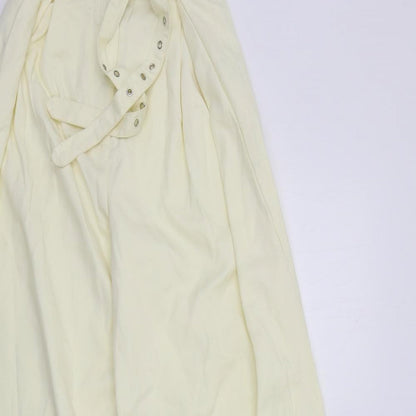 Womens UK Size 10 Misspap Regular Fit  Yellow Trousers