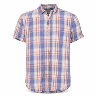 Cedarwood State Mens Blue Check Button-Up Size L