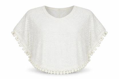 Calypso Womens White   Pullover Jumper Size S
