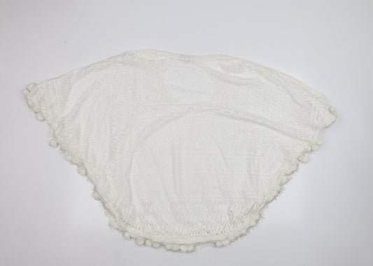Calypso Womens White   Pullover Jumper Size S