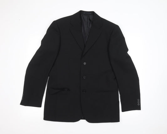 George Mens Black   Jacket Suit Jacket Size 38