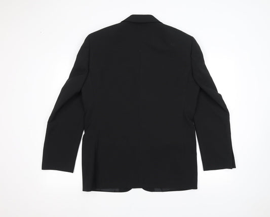 George Mens Black   Jacket Suit Jacket Size 38