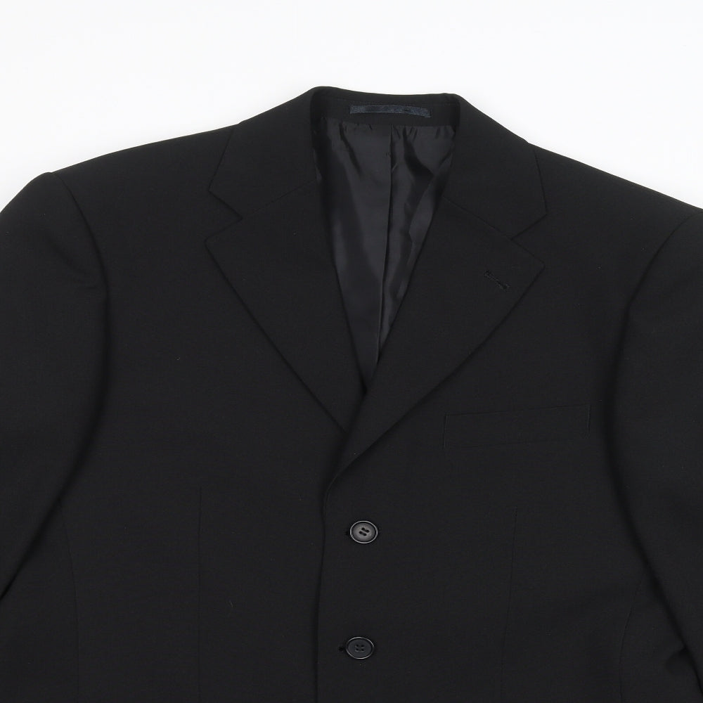 George Mens Black   Jacket Suit Jacket Size 38