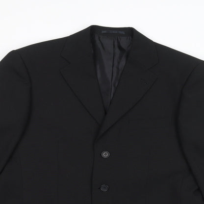 George Mens Black   Jacket Suit Jacket Size 38