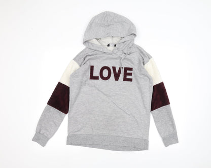 Select Womens Grey   Pullover Hoodie Size 12