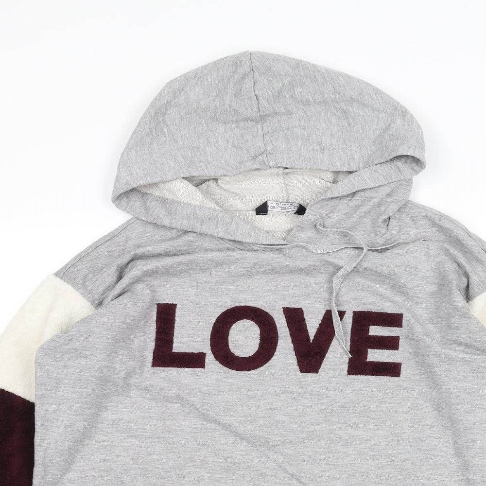 Select Womens Grey   Pullover Hoodie Size 12