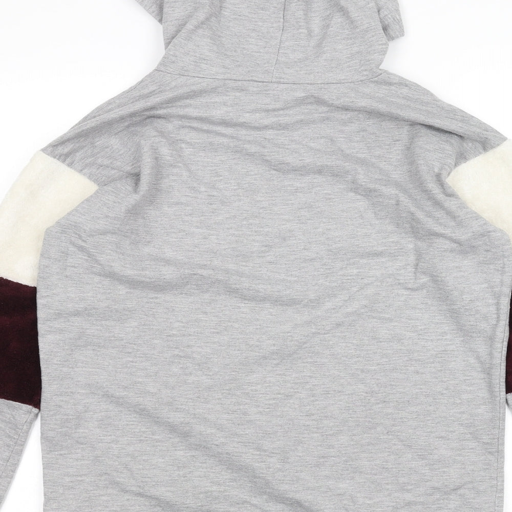 Select Womens Grey   Pullover Hoodie Size 12
