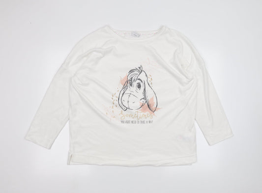 Disney Womens White   Pullover Jumper Size 12