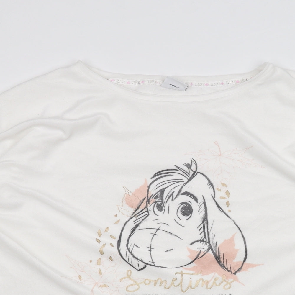 Disney Womens White   Pullover Jumper Size 12