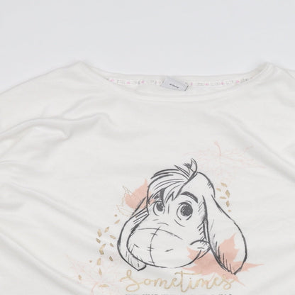 Disney Womens White   Pullover Jumper Size 12