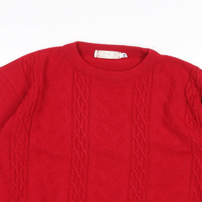 Womens UK Size XL Choice Red Pullover Jumper