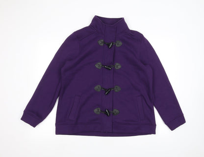 Womens UK Size M BM Purple Full Zip Jumper