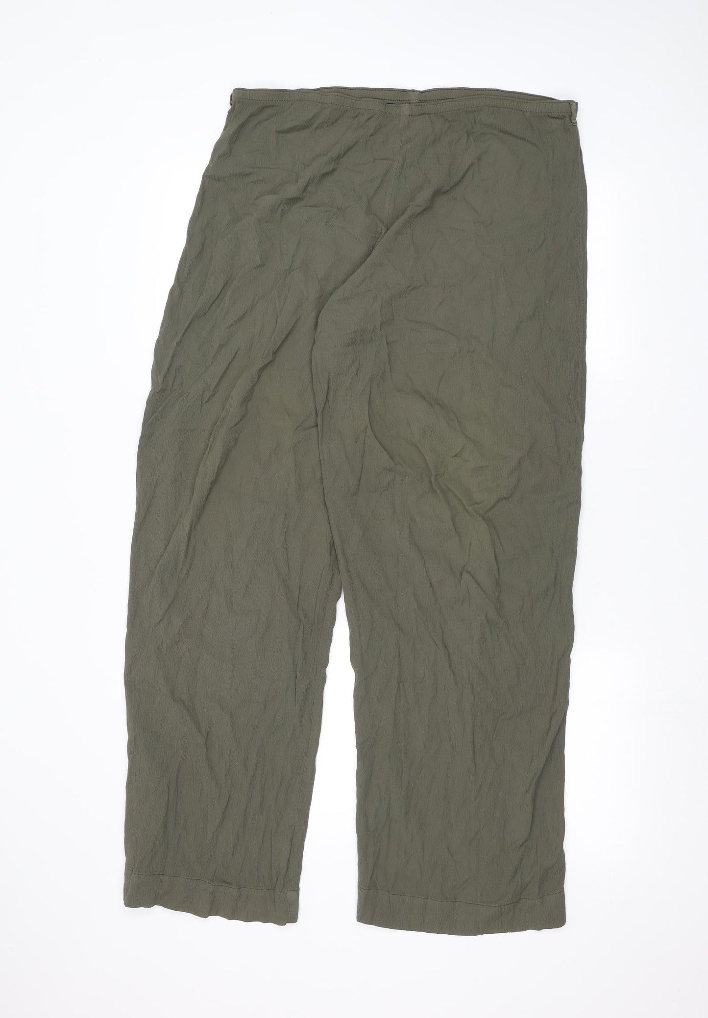 Womens UK Size 16 Marks and Spencer Regular Fit  Green Trousers
