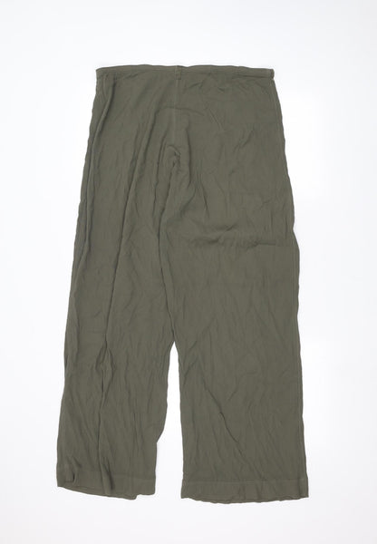 Womens UK Size 16 Marks and Spencer Regular Fit  Green Trousers
