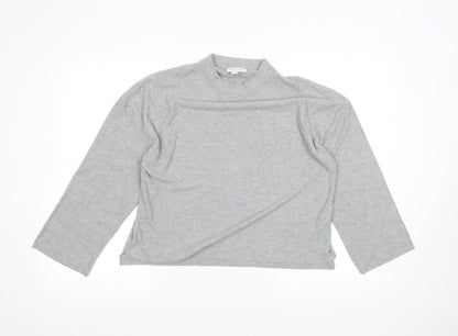 Womens UK Size 6 Topshop Grey Basic T-Shirt
