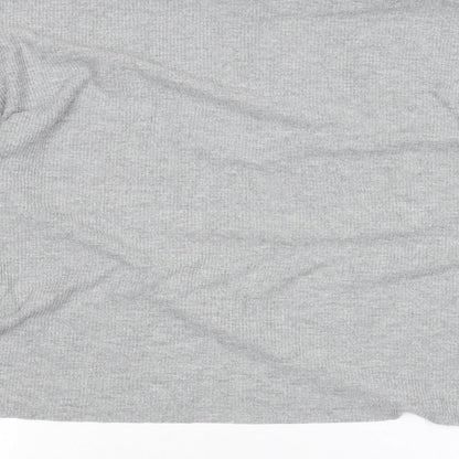 Womens UK Size 6 Topshop Grey Basic T-Shirt