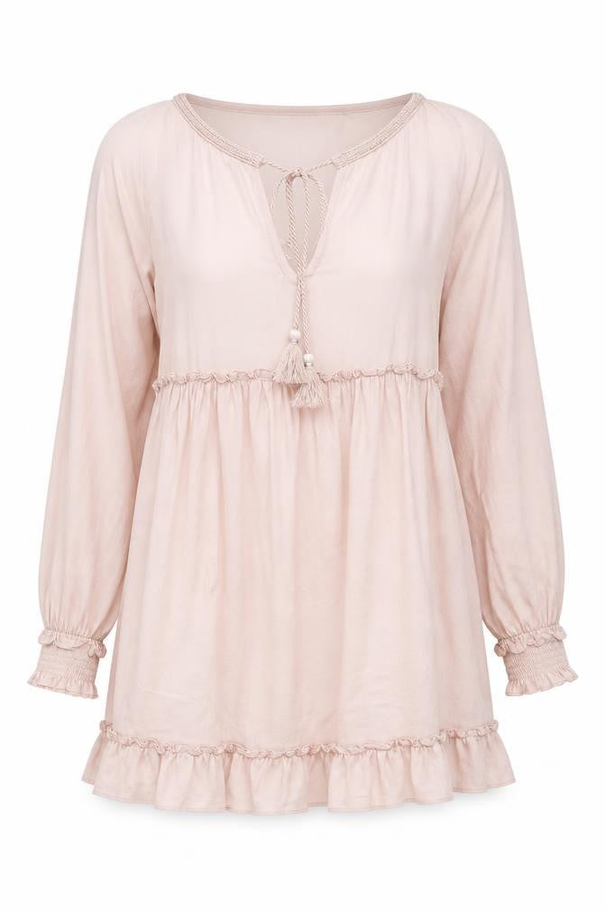 Womens UK Size M H&M Pink Basic Blouse