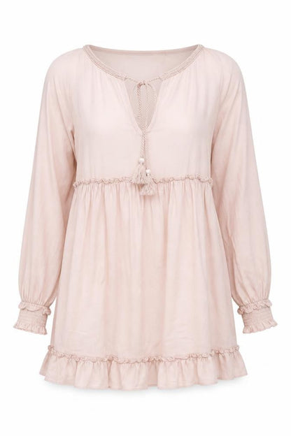 Womens UK Size M H&M Pink Basic Blouse