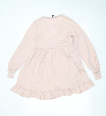Womens UK Size M H&M Pink Basic Blouse