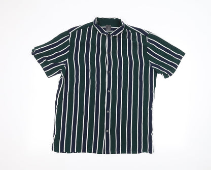 Womens UK Size L H&M Green Basic Button-Up