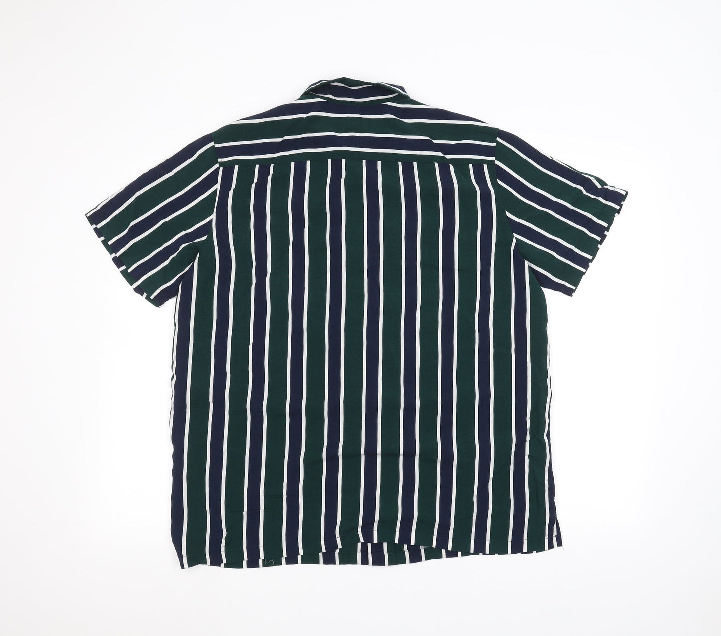 Womens UK Size L H&M Green Basic Button-Up