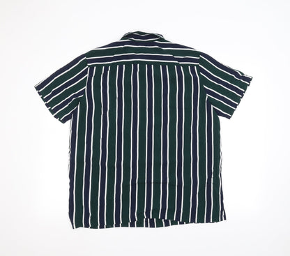 Womens UK Size L H&M Green Basic Button-Up