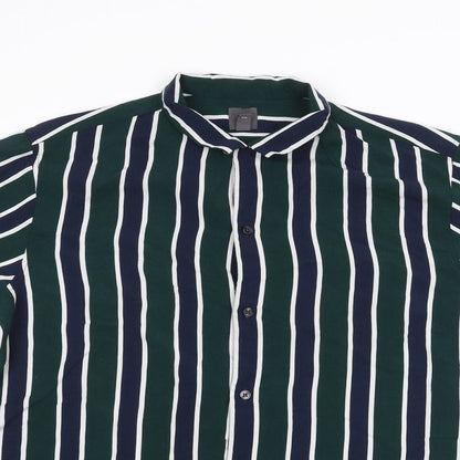 Womens UK Size L H&M Green Basic Button-Up