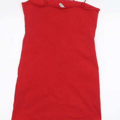 Womens UK Size M H&M Red Basic Blouse