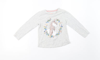 Matalan Girls Grey   Pullover Sweatshirt Size 6 Years
