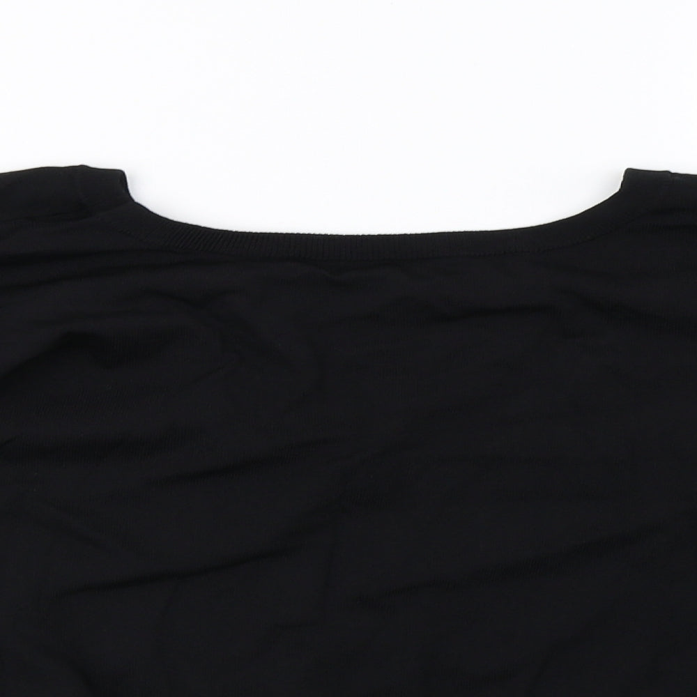 Womens UK Size 12 NEXT Black Cropped T-Shirt