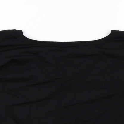 Womens UK Size 12 NEXT Black Cropped T-Shirt